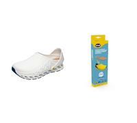 Scholl Evoflex White + Scholl PRO Antistatic Insoles with Memory Cushion for Evoflex - White/Black