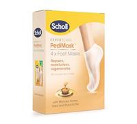 Scholl ExpertCare PediMask Foot Mask Socks, 4-Pairs Multipack, Softer and Smoother Feet in 1 Application, Intensely Moisturising with Manuka Honey, Urea and Shea Butter, Dry Skin Moisturise and Repair