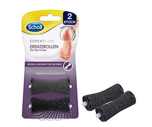 Scholl Expertcare Replacement Rollers for The Heel, Refill Pack for scholl Electric Callus Remover, with Diamond Particles, 2 Rollers.