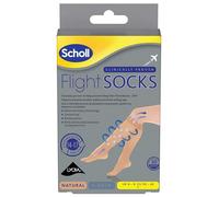 Scholl Flight Socks - Clinically Proven Compression Socks for Flight Travel - Help Prevent Swollen Ankles and Deep Vein Thrombosis (DVT) - Sheer - Size 6-8, 1 Pair