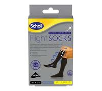 Scholl Flight Socks - Clinically Proven Compression Socks for Flight Travel - Help Prevent Swollen Ankles and Deep Vein Thrombosis (DVT) - Sheer - Size 9-12, 1 Pair