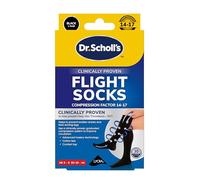 Scholl Flight Socks - Clinically Proven Compression Socks for Flight Travel - Help Prevent Swollen Ankles and Deep Vein Thrombosis (DVT) - Sheer - Size 6-9, 1 Pair