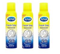 Scholl Fresh Step Shoe Spray 24h Odour Protection & Freshness 96g (Pack 3)