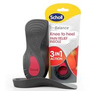 Scholl In-Balance Orthotics Knee to Heel Insoles, 3-in-1 Insoles for Knee and Heel Pain Relief - Deep Heel Cup and Arch Support - Size Large, UK 9-11, 1 Pair