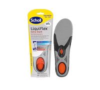 Scholl LiquiFlex Comfort Insoles Extra Support - Size S, Better Shock Absorption on The Heel, Odour-Inhibiting, Made of Memory Foam with LiquiFlex Technology, for Work Shoes, 1 Pair