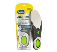 Scholl Liquiflex Everyday Adjustable Anti-Odor Memory Foam Insoles with 5-in-1 Technology for All Shoe Types, Plantar Arch Support, Everyday Wear, Size Small (35.5-40.5)