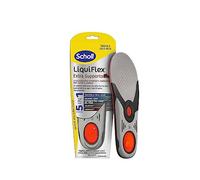 Scholl Liquiflex Extra Support, Adjustable Anti-Odor Insoles Memory Foam with 5-in-1 Technology for Work Shoes, Boots and Safety Shoes, Size S (35.5-40.5) Red