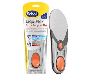 Scholl Liquiflex Extra Support Work Insoles for Men - Work Boot Insole, UK Size 8-12, 1 Pair of trimmable Gel Insoles with Memory Foam and Arch Support
