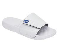 Scholl Men's Nautilus Slide Sandal, White, 10 UK