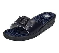 Scholl New Massage - Ciabatte Donna Comode con Plantare Massaggiante e Cinturino Regolabile - Resistenti all'Acqua, Adatte per Casa, Mare, Piscina, Palestra