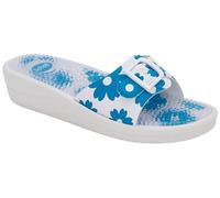 Scholl New Massage, Sandali Donna, White Blue, 37 EU