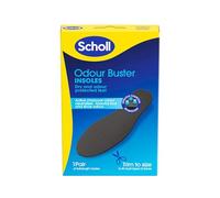 Scholl Odour Buster Insoles, Odour Eliminator Shoe Insoles with Active Charcoal Odour Neutraliser Technology - Ideal for Sweaty or Smelly Trainers, Trim to Fit, UK Size 3-11, 1 Pair