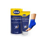 Scholl Overnight Renewal Kit, Footcare Cream 60 ml, Reusable Gel Heel Sleeves 1 Pair - Moisturise Dry Feet, Visible Results in 1 Night, Contains 5%