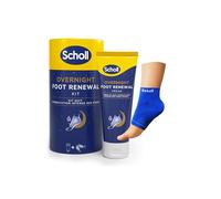 Scholl Overnight Renewal Kit, Footcare Cream 60 ml, Reusable Gel Heel Sleeves 1 Pair - Moisturise Dry Feet, Visible Results in 1 Night, Contains 5% Urea and Shea Butter, Podiatrist Approved