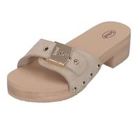 Scholl PESCURA Jane col Sand Women's Wooden Clog (Sand, EU Shoe Size System, Adult, Women, Size, Medium, EU 40), Sand, 8 UK
