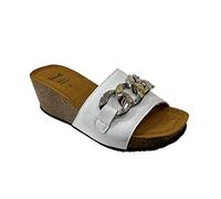 Scholl RAVELLO HIGH WEDGE WHITE SLIPPERS WOMAN PLATEAU