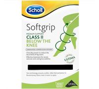 Scholl Softgrip Light Support Class II Compression Stockings for Women - Below The Knee, Closed Toe - Class 2 - Black, Small. Treatment for Varicose Veins, Legs Ulcers and Improving Circulation