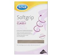 Scholl Softgrip Light Support Class I Compression Stockings - Thigh Length, Closed Toe - Class 1 Compression Stockings for Women - Natural, Small, Stockings for Travel, Varicose Veins, Swelling Relief