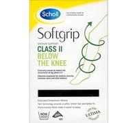 Scholl Softgrip Light Support Class II Compression Stockings for Women - Below The Knee, Closed Toe - Class 2 - Black, Medium. Treatment for Varicose Veins, Legs Ulcers and Improving Circulation