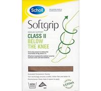 Scholl Softgrip Medium Support Class II Compression Stockings for Women - Below The Knee, Open Toe - Natural, Extra Large. Treatment for Varicose Veins, Legs Ulcers and Improving Circulation