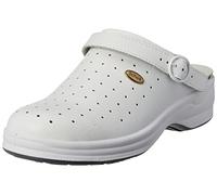 Scholl Unisex New Bonus Punched Medical Professional Clog, White, 4 UK