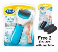 Scholl Velvet Smooth Diamond Crystals Express Pedi Foot File + 2x Free Roller