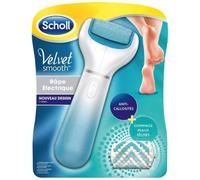 Scholl Velvet Smooth Electric Foot File with Exfoliating Refill, Blue