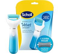 Scholl Velvet Smooth Electric Foot File with Exfoliating Refill, Blue