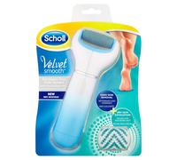 Scholl Velvet Smooth Electric Foot File with Exfoliating Refill, Blue