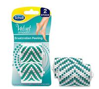 Scholl Velvet Smooth Exfoliating Roller, Refill for Scholl Electric Callus Remover, Replacement Roller for Dry and Flaky Skin on The Legs and Feet, Pack of 2