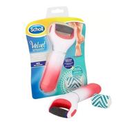 Scholl Velvet Smooth Electric Foot File with Exfoliating Refill, Pink