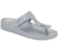 Scholl Women's Bahia FLIP Flop, Silver, 3 UK
