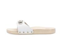Scholl Women's Pescura Flat Sandal, White, 4 UK