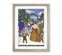 Schonbrunn On Sunday By Moriz Jung Classic Painting Framed Print | A2 Oak Framed Wall Art | Ready to Hang | Classic Historical Picture | Living Room Bedroom Lounge Office