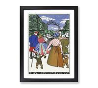 Schonbrunn On Sunday By Moriz Jung Classic Painting Framed Print | A4 Black Framed Wall Art | Ready to Hang | Classic Historical Picture | Living Room Bedroom Lounge Office