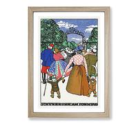 Schonbrunn On Sunday by Moriz Jung Framed Print | A2 Oak Framed Wall Art | Ready to Hang | Modern Nature Picture | Living Room Bedroom Lounge Office