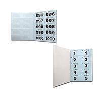schone Book of Cloakroom and Raffle Tickets - Blue Paper- Security Numbered 1 to 1000 - EDGE is BINDED with BLACK CANVAS ENSURING PAGES DO NOT FALL OUT