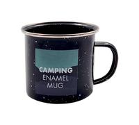 schone Camping Enamel Mug - 12oz / 350ml Speckled Grey Enamel Cup with Metal Rim - Heat Resistant Outdoor Mug for Camping, Hiking & Campfires