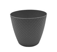 schone Flower Plant Pot - Plastic Planter For Indoor & Outdoor - Modern & Decorative Garden Flower Pots. (Grey)