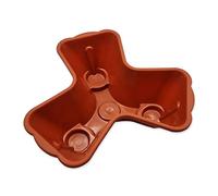 schone Flower Planter - Trio Stackable Plastic Vase - Can Grow 3 Different Plants Together in A Single Pot (Brown)