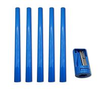 schone Multi-surface Builder’s Pencils - Pack of 5 + Sharpener - COMFORTABLE GRIP and LARGE SURFACE AREA - Clear Mark on a Variety of Surfaces