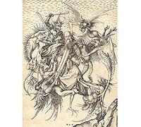 Schongauer Temptation Saint Anthony Engraving Art Print Canvas Premium Wall Decor Poster Mural