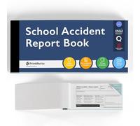School Accident Report Book - 10 Pack - HSE, GDPR & RIDDOR Compliant Accident Book - First Aid & Incident Report Book with 50 Carbonless Duplicate Sheets - for Nursery, Primary, Secondary & Childcare
