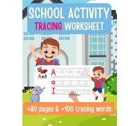 School Activity, Tracing Worksheets, Preschool Worksheets for kids 3-5 Years: Kid & Toddler Busy Book, Preschool Activity, Handwriting Practice..
