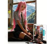 School Anime Girl for Adults 1000 Piece Jigsaw Puzzle Mind Exercise Toy Family Joy Precision Cut Lovely Gift (38x52cm)