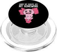 School Axolotl My Axolotl Ate My Homework Cute Axolotl PopSockets PopGrip for MagSafe