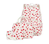 School Backpack | Cute Corduroy School Bag Set | Lunch Box Pencil Case Satchel | for Girls Women Travel Camping Sport Activities Outdoor Day Trip, , Se référer au descriptif, Refer to description