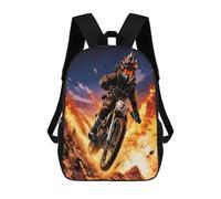 School Backpack for Children 3D Printed Off-road Motorbike Vehicles Backpack Backpack Sports Backpacks for Boys And Girls Fashionable Backpack 17 Inches