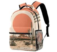 School Backpack for Girls Boys Vintage Sunset Cactus Art of Desert Lightweight Durable Bookbag for Students