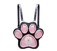 School Backpack for Girls, Plush Cat Paw Design with Wrist Compartment, Multipurpose Purse for Students Women Daily Use Travel Picnics Apartment Student Residence